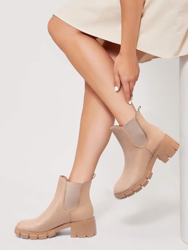 Block Out The Drama Suede Booties