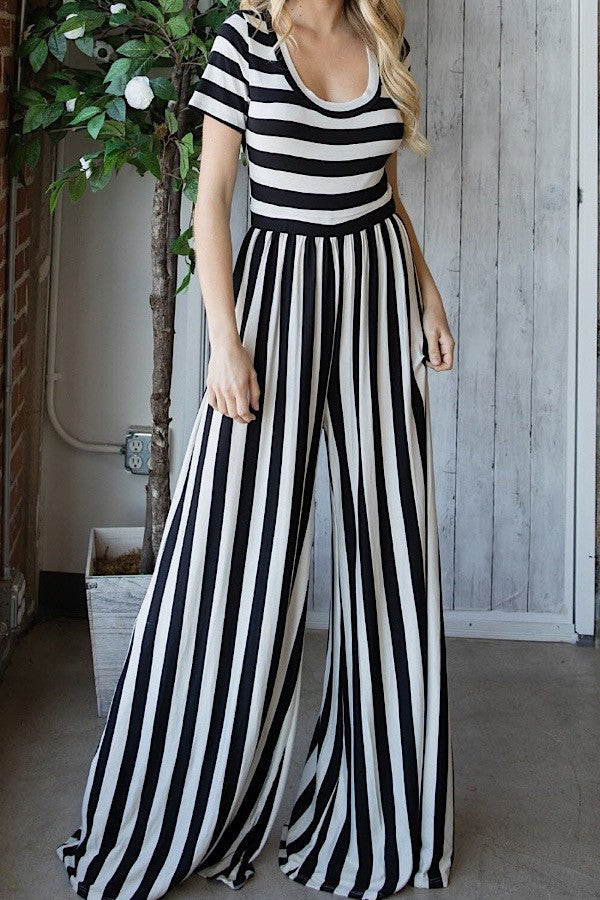 Annabell Curvy Stripped Jumpsuit