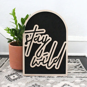 Wild One Wooden Arch Sign