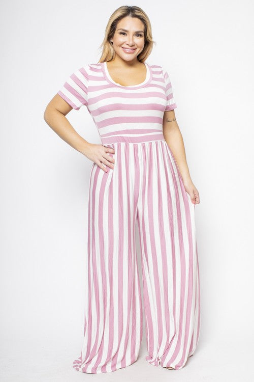 Annabell Curvy Stripped Jumpsuit