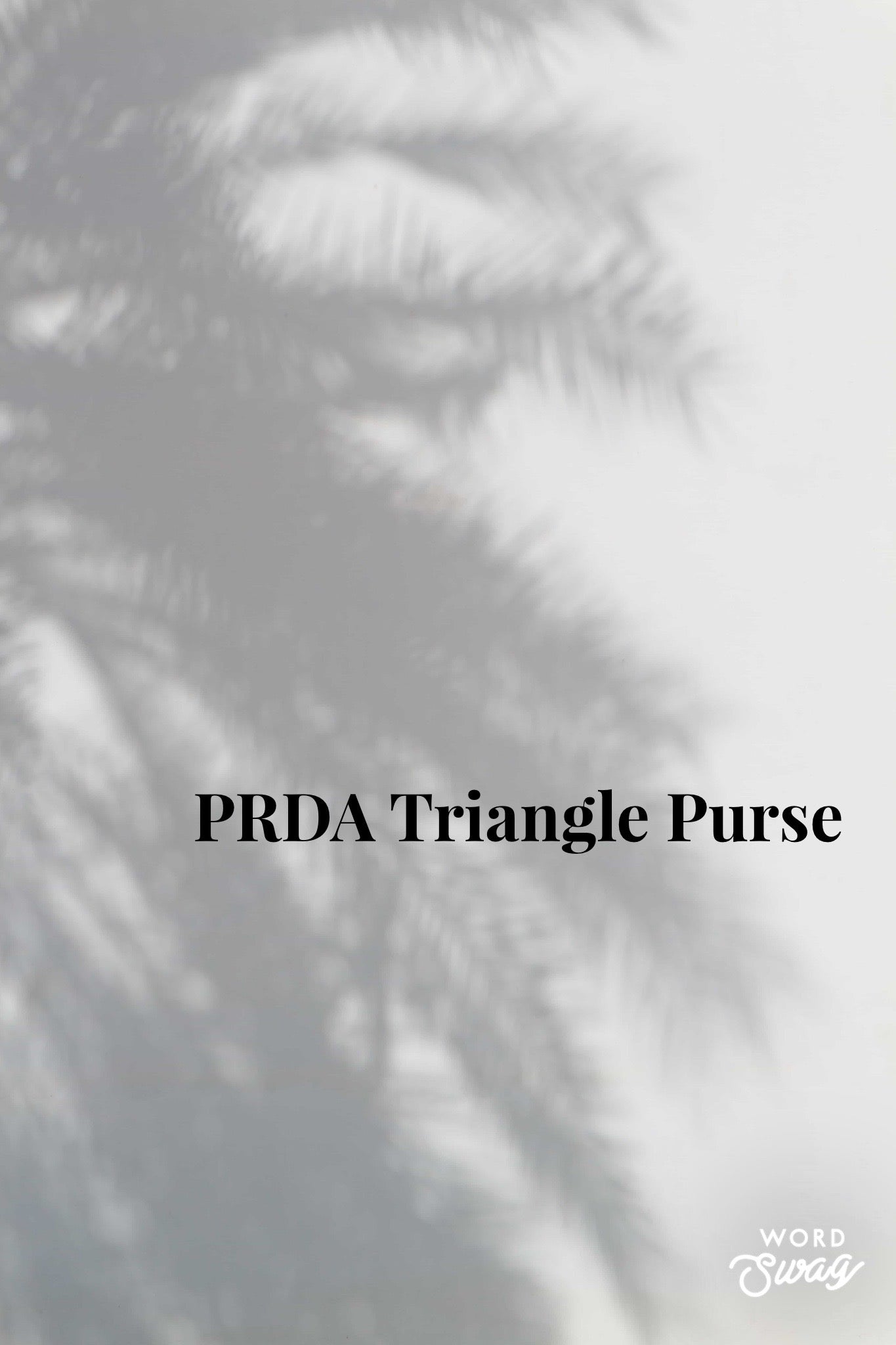PRDA Triangle Purse