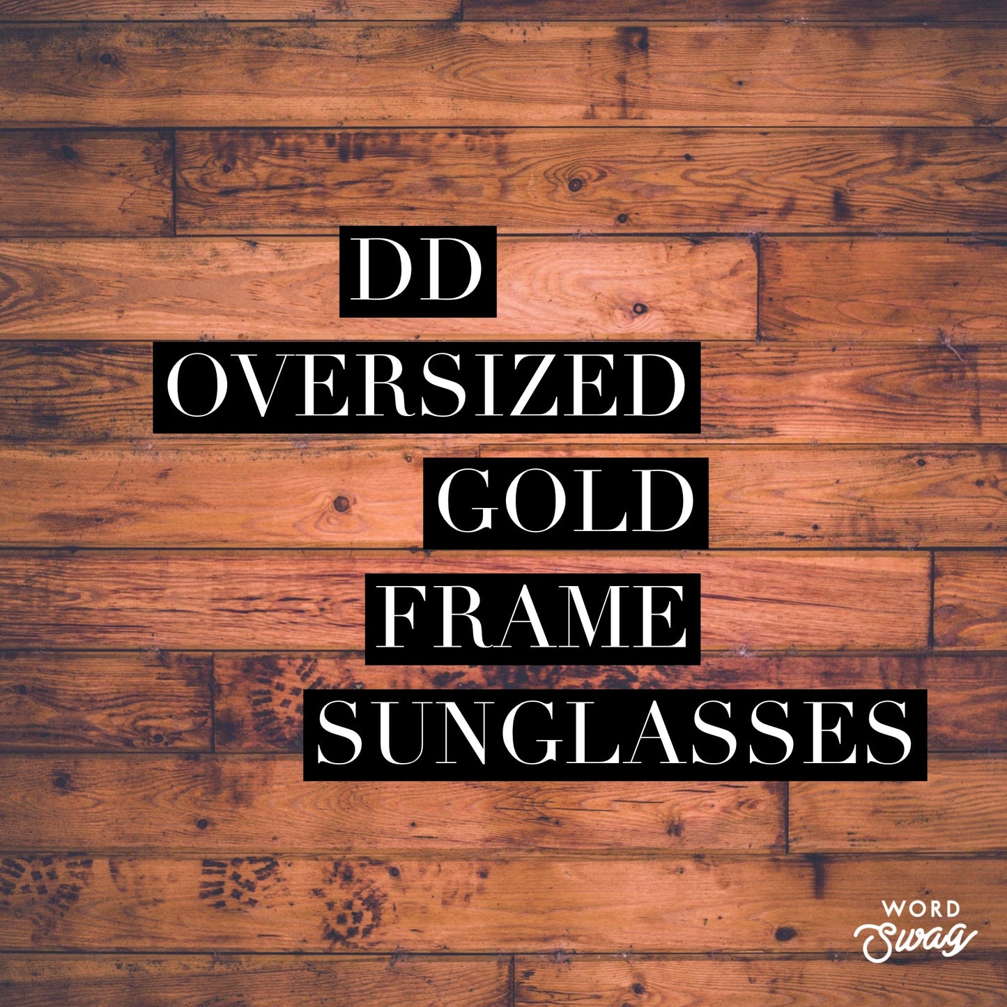 DD Oversized Gold Frame Sunglasses