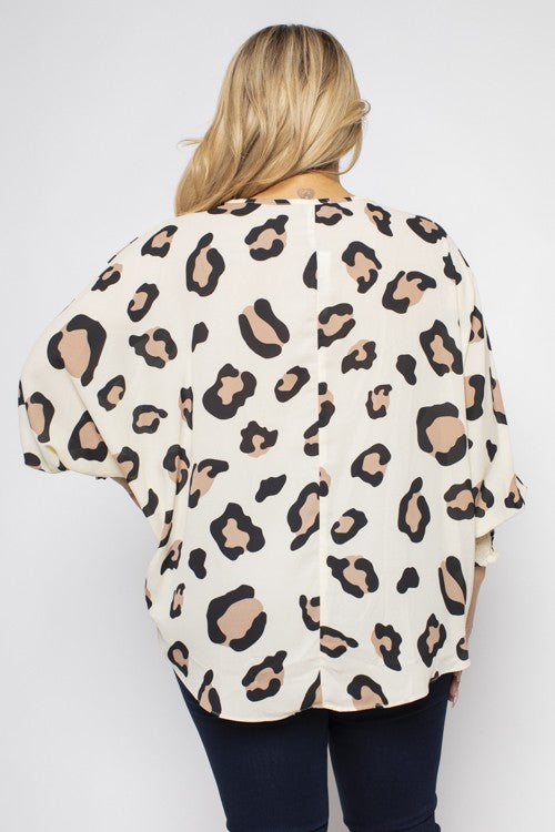 On The Prowl Curvy Long Sleeve Blouse