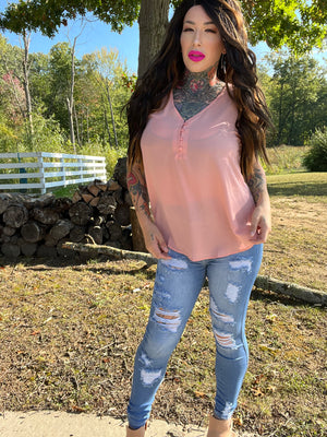 Into The Office Curvy V-neck Blouse