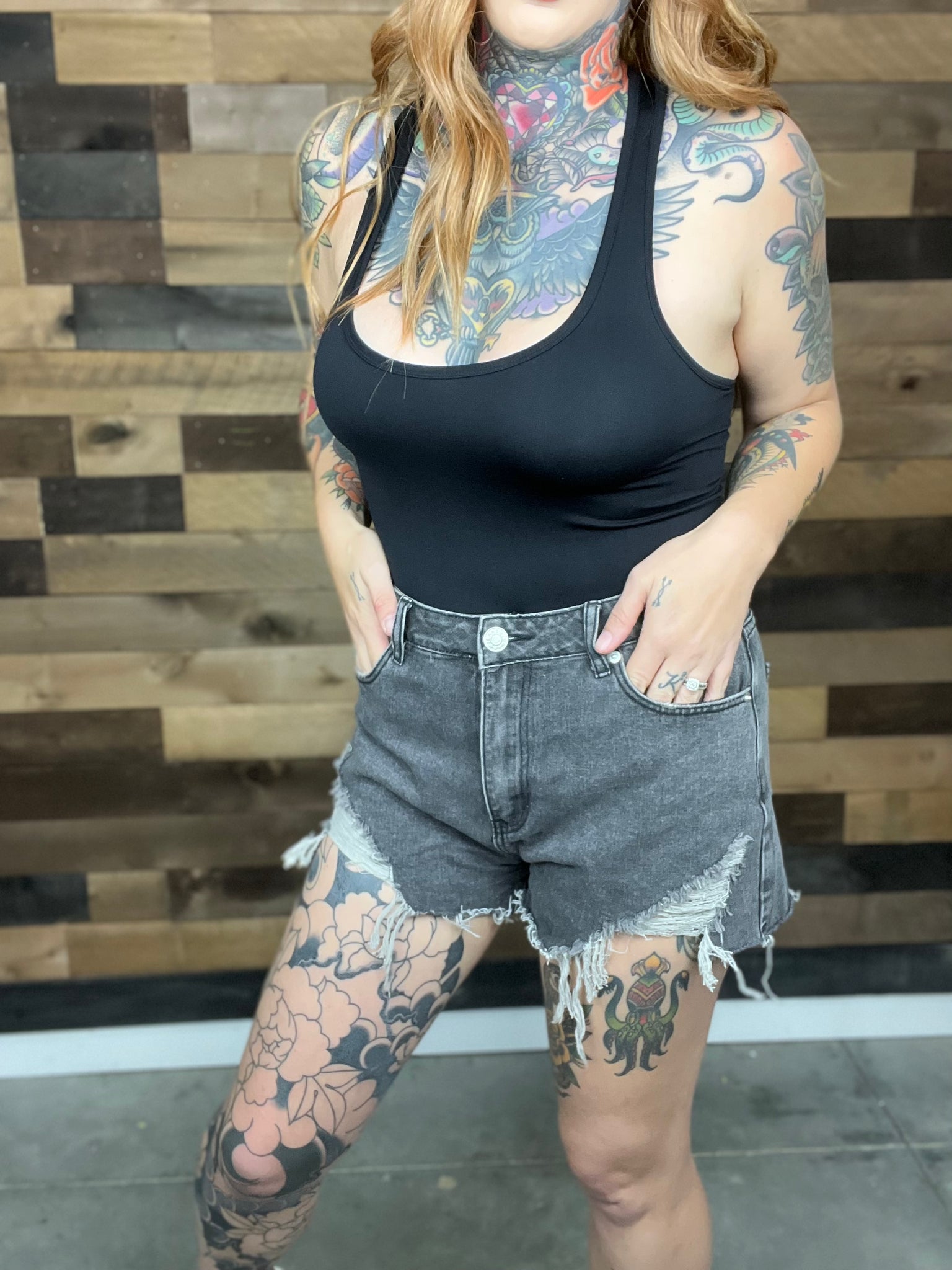 Surfer Girl Frayed Denim Shorts