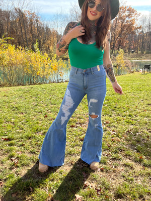 Curves All Year High Rise Flare (Vibrant M.i.U) Jeans