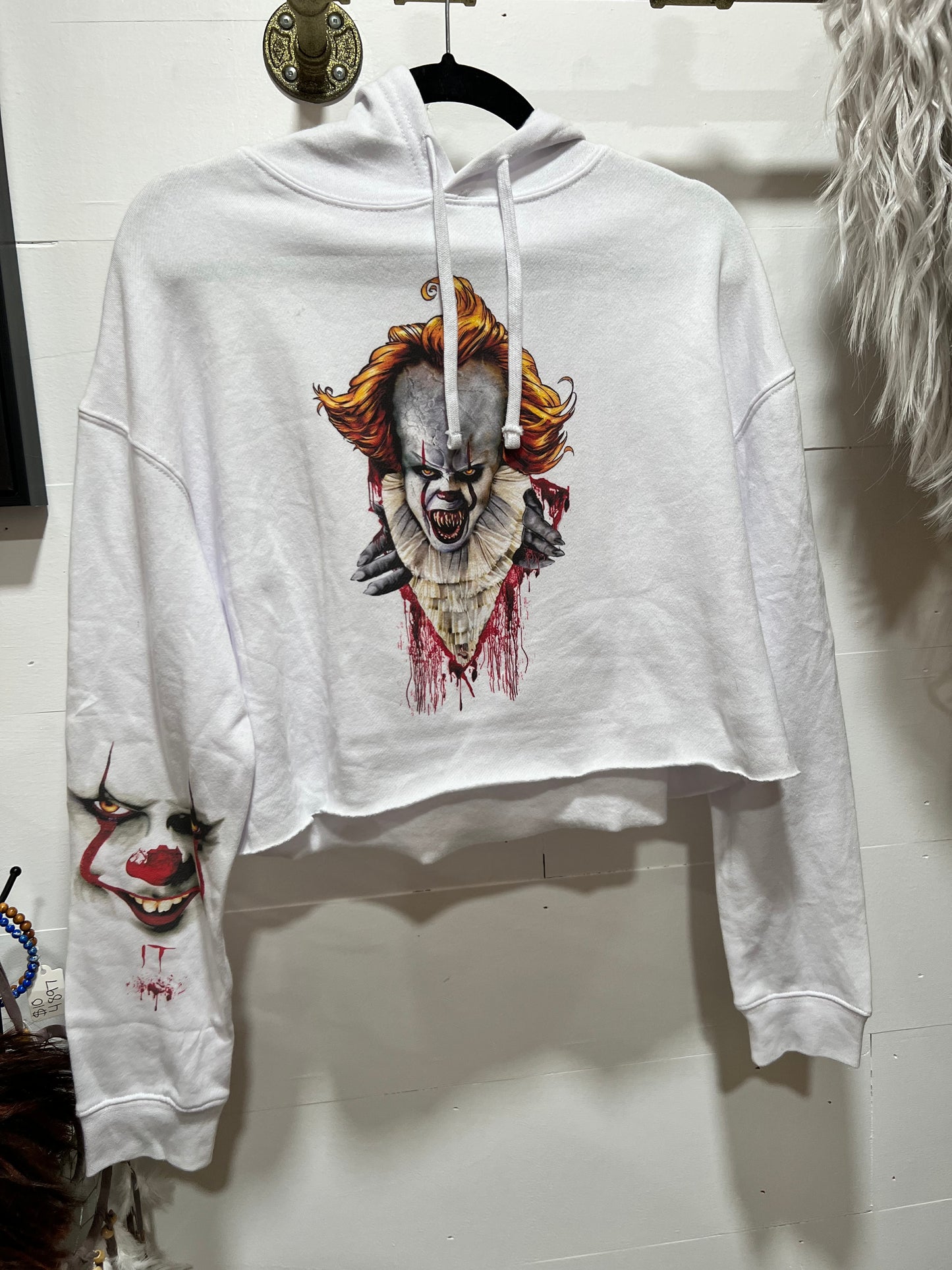 Pennywise Horror Cropped Hoodie