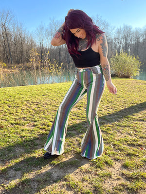 Crossed The Line Denim Flared Pants