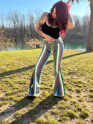 Crossed The Line Denim Flared Pants