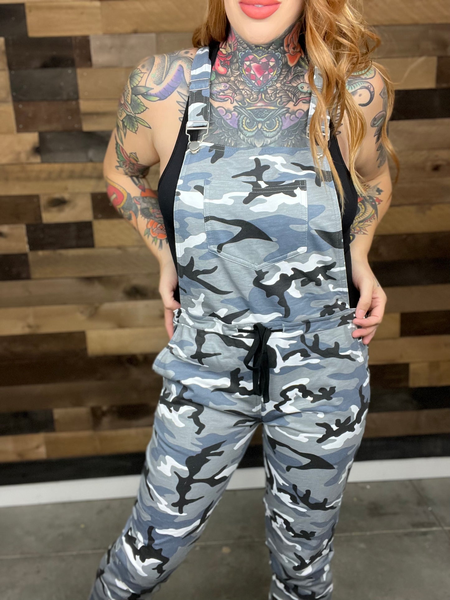 No Consequences Camo Overall Jumpsuit