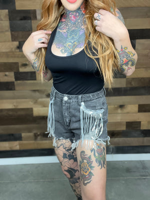 *HOT NEW COLORS* Ryder Frayed Fringe Denim Shorts
