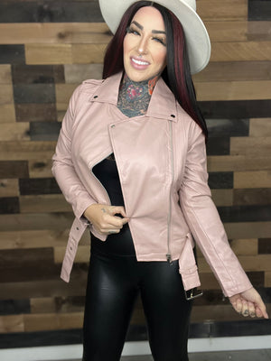 Side Of Sass Vegan Leather Moto Jacket (2 Color Options)