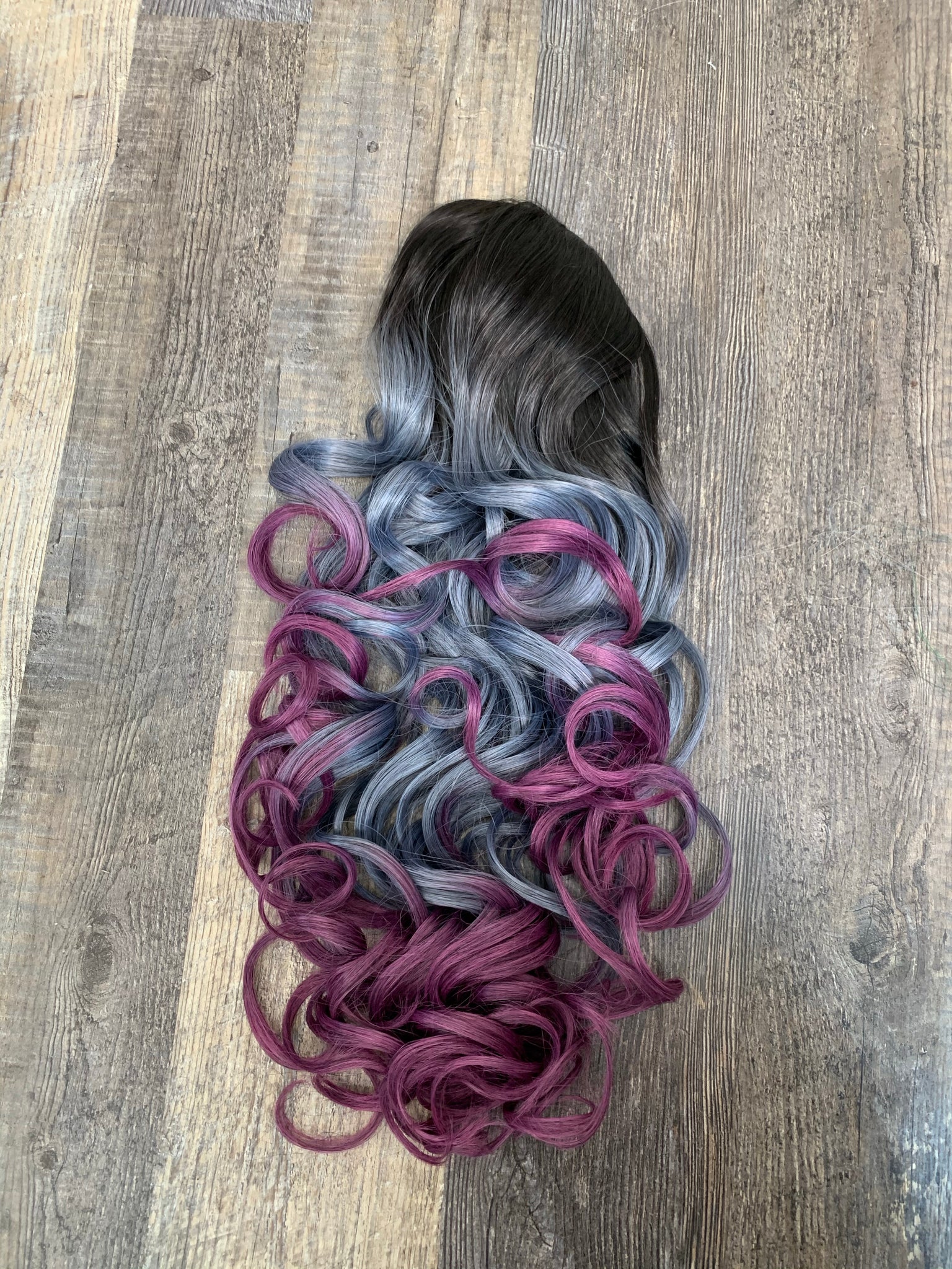 Purple/Icy Blue 30" Wavy Ponytail
