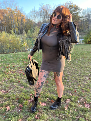 She's An Outlaw Studded Fringe Jacket