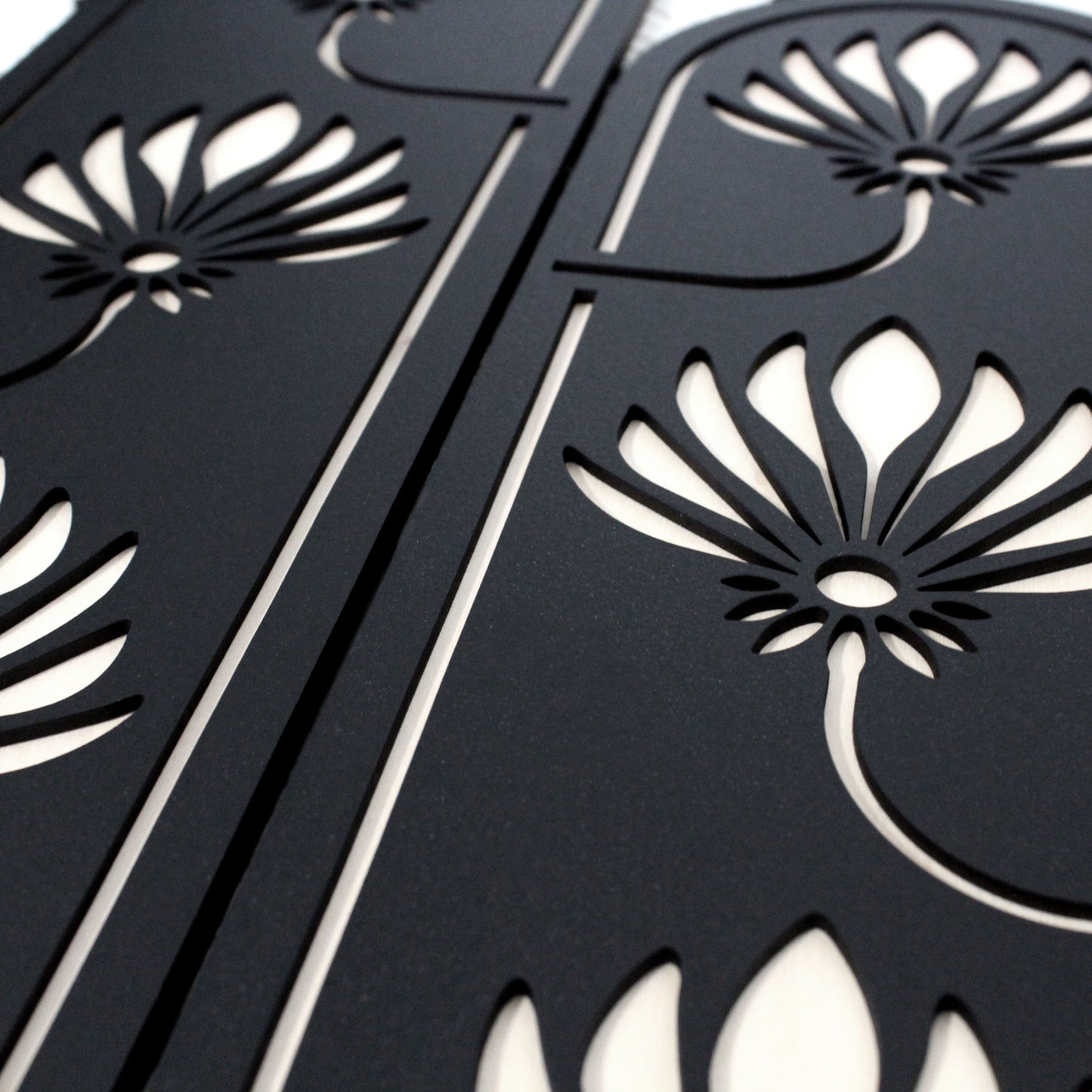 Bloomin' Lotuses Wooden Arch Panels